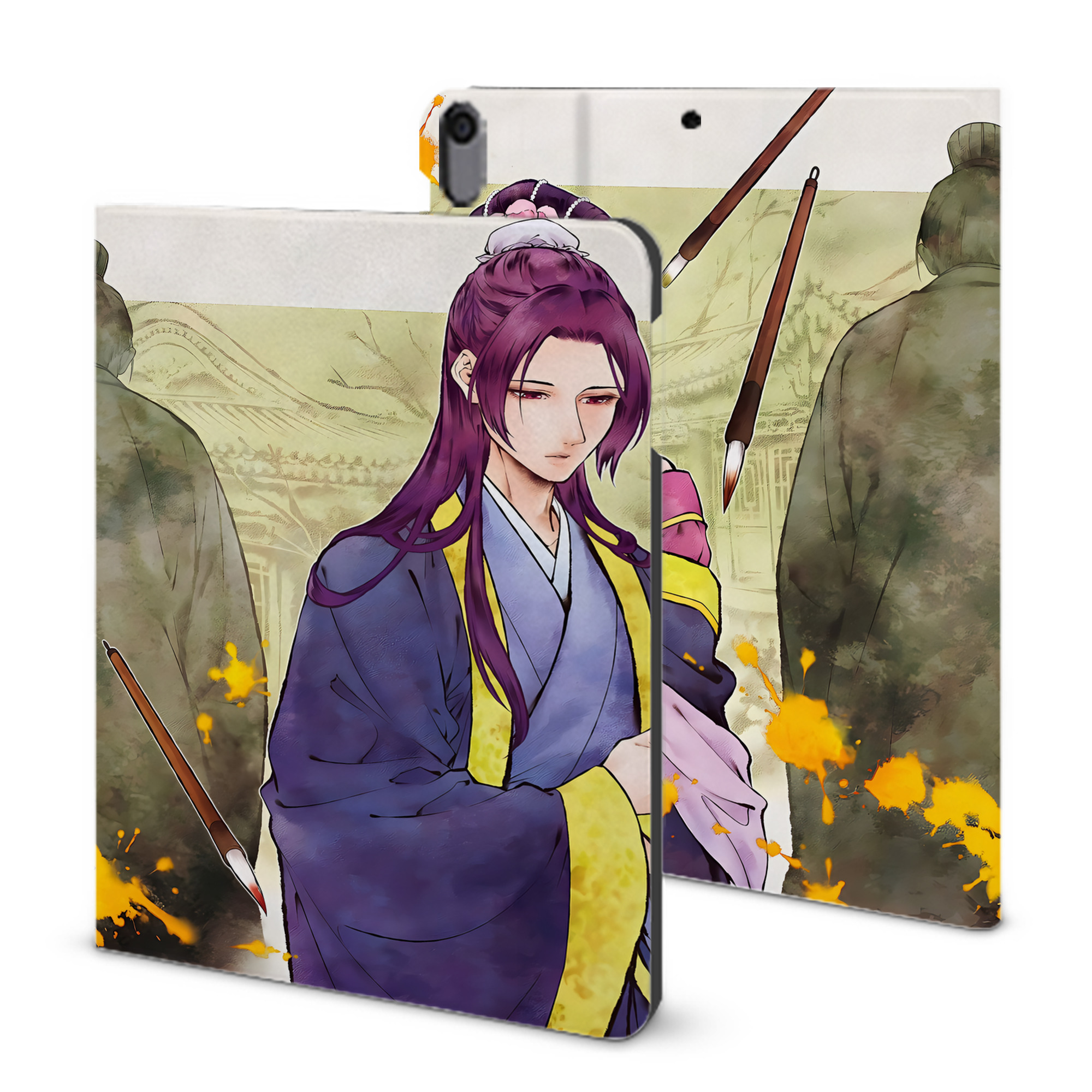 （画像用） 薬屋のひとりごと The Apothecary Diaries IPad ケース ブック型 PUレザー TPU 耐衝撃 軽量 薄型 ペン収納なし 全面保護 IPad 各モデル対応